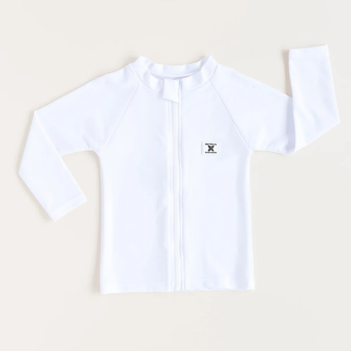 Best Infant Rash Guards WHITE | Baby Swim Shirts (12M Sizes) – Rad Tod