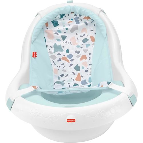 Fisher-Price™ Baby to Toddler Bath 4-in-1 Sling 'N Seat Tub with Removable Infant Support and 2 Toys, Pacific Pebble