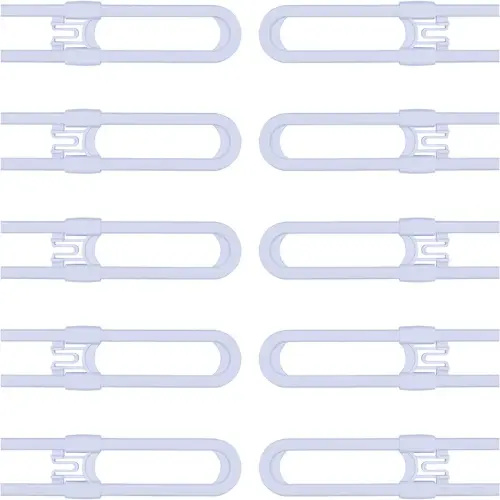 Sliding Cabinet Child Safety Locks - OKEFAN Baby Proofing Cabinet Lock Cupboard Latches for Kids on Closet Door Knobs Handles Pulls No Drill (10, White)