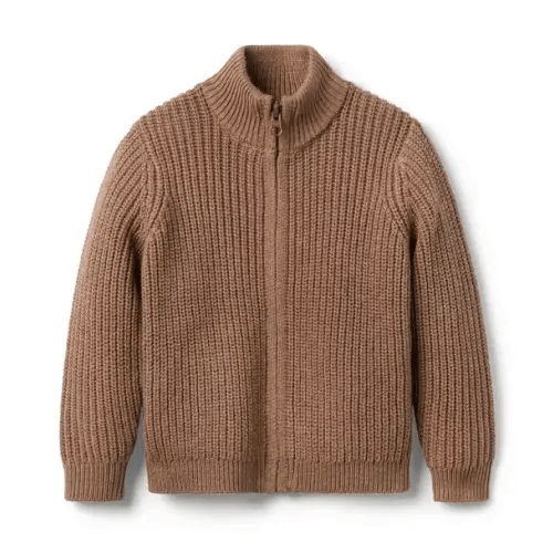 Boy Chocolate Heather The Ribbed Sweater Jacket by Janie and Jack
