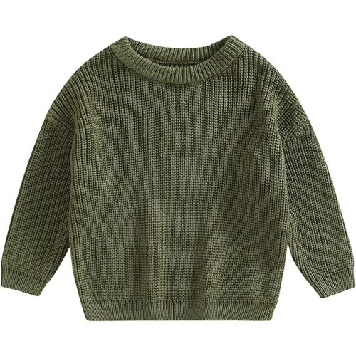 Baby Girl Boy Knit Sweater Blouse Pullover Sweatshirt Warm Crewneck Long Sleeve Tops for Infant Toddler