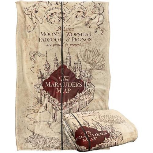 Harry Potter Marauder's Map Officially Licensed Silky Touch Super Soft Throw Blanket 36" x 58"
