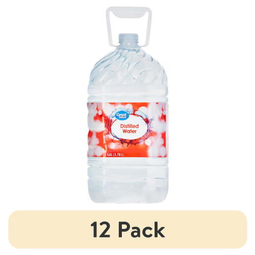 (12 pack) Great Value Distilled Water, 1 Gallon