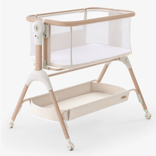 HARPPA Cuddly Signature | 3-in-1 Rocking Baby Bassinet & Bedside Sleeper with Anti-Reflux Mattress for Newborns | Attaches to Bed, Adjustable Height, Tool-Free Setup, Portable Wheels, CPSC Certified, Gentle Rocking Motion | Ideal for Infants, Safe Co-Slee