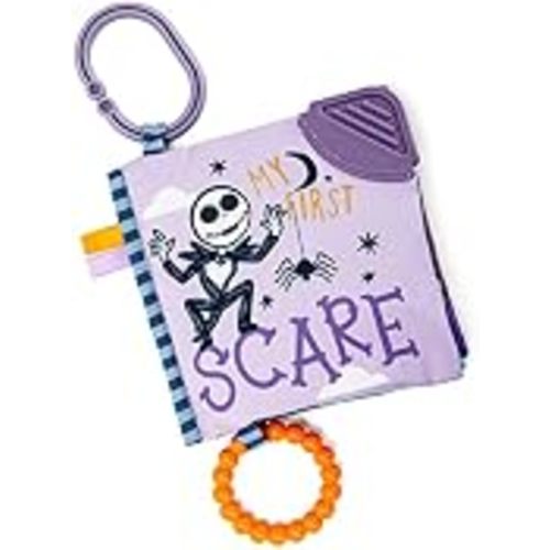 Kids Preferred Disney Nightmare Before Christmas My First Scare Jack Skellington Soft Book Baby Teething Crinkle Book with On-The-Go Clip, Crinkle Pages, and Teethers, Multicolor