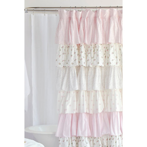 Amity Home French Ruffle Cam Shower Curtain & Reviews | Perigold