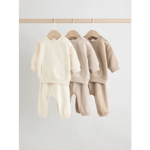 Neutral Baby Sweatshirt and Joggers Set 6 Piece, 3-6mo
