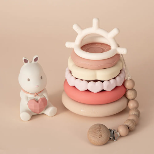 Bunny Stacking Teething Rings