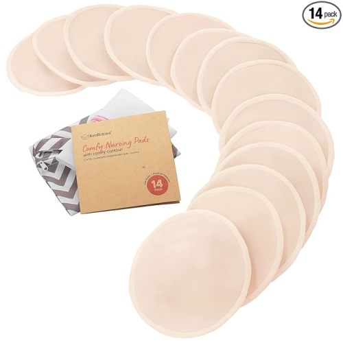 Organic Washable Nursing Pads (Bare Beige, L 4.8")