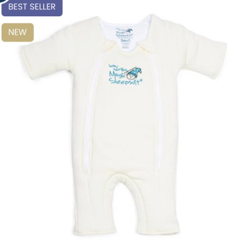 Cream Baby Merlin’s Magic Sleepsuit | Soft 100% Cotton Infant Sleepsuit