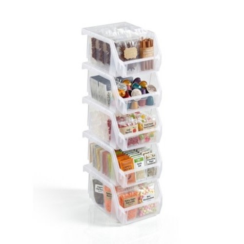 Sorbus Extra Small Open Front Stackable Kitchen Storage Bin – Pantry & Cabinet Organizer