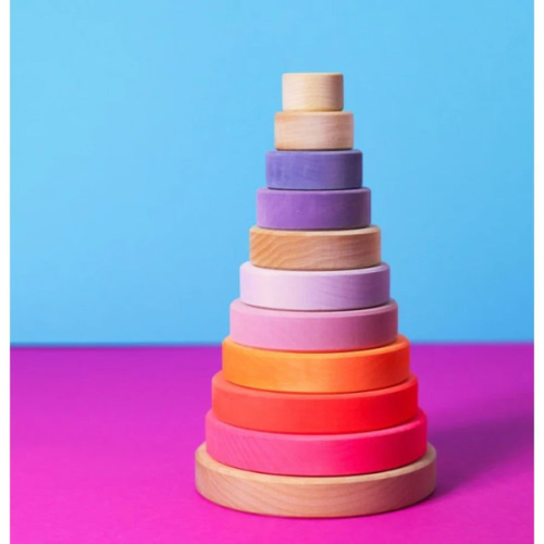 Grimm's Conical Tower Neon Pink – The Natural Baby Company
