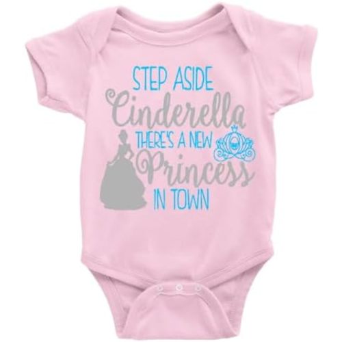 Step Aside Cinderella There's A New Princess in Town Baby Clothes Newborn Organic Bodysuit
