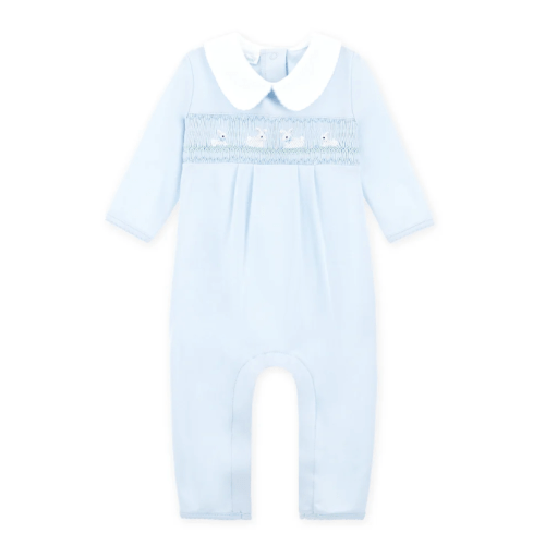 Bunny Love Classics Smocked Playsuit - Light Blue