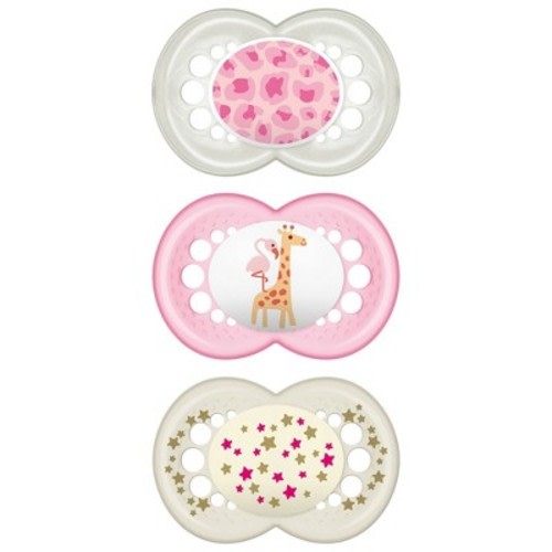 MAM Day/Night Triple Pack, 6+ Months - Purple/Pink 3ct