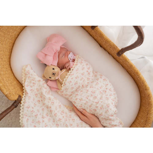 Gauze Lace Blanket | Paisley Peony β Little and Fern