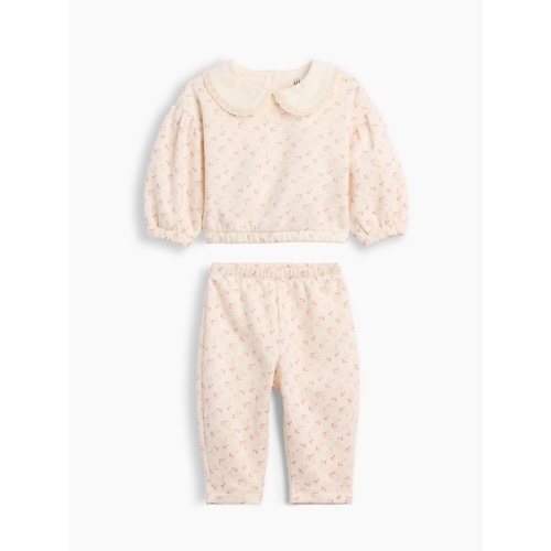 Baby VintageSoft Lace-Collar Sweat Set