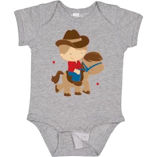 inktastic Cowboy Boy on Pony Baby Bodysuit