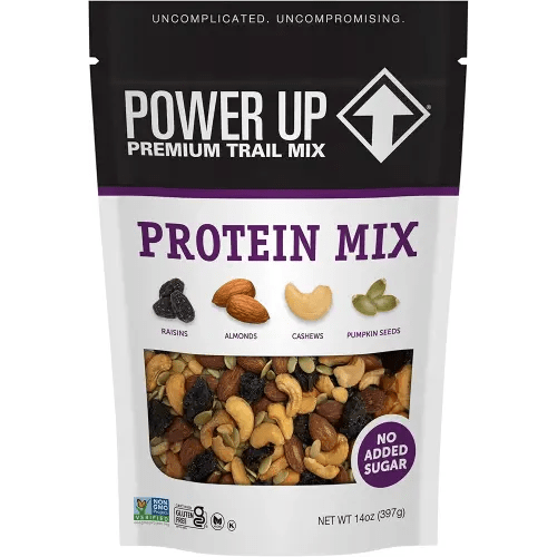 Power Up Premium Trail Mix - Protein Packed 14oz, No Added Sugar, Made Without Peanuts, Gluten Free, Vegan, Non-GMO