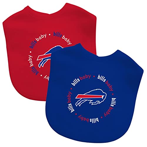 Baby Fanatic Officially Licensed Unisex Baby Bibs 2 Pack - NFL Buffalo Bills Baby Apparel Set