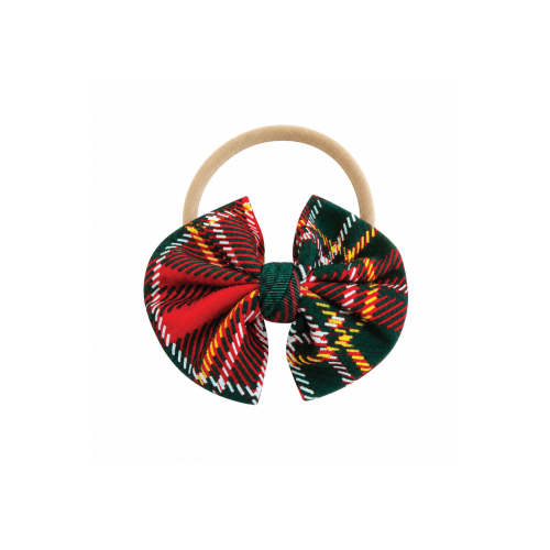 Christmas Knit Bow Headband | Plaid Tidings