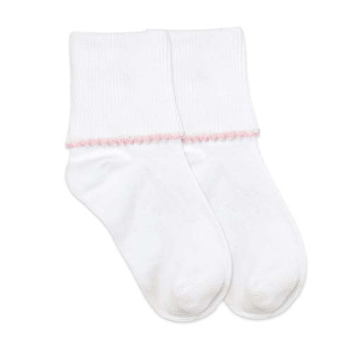 Smooth Toe Tatted Edge Turn Cuff Socks