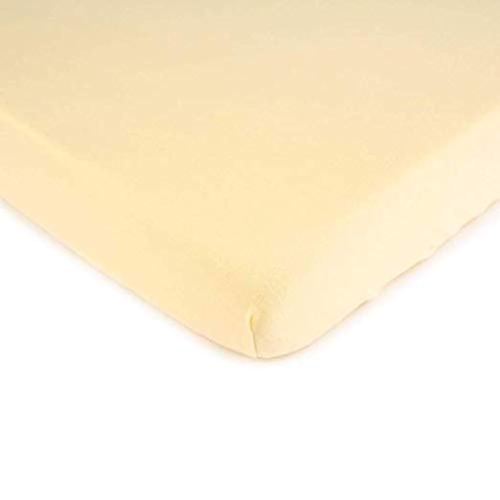 SheetWorld Fitted Pack N Play Playard Sheet Compatible with Costzon Portable Baby Playard 26 x 38 inches, 100% Cotton Jersey, Hypoallergenic, Butter Soft, Soft Yellow, Made in USA