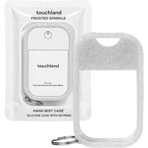 Touchland Silicone Hand Mist Case with Keyring, 1 FL OZ - Frosted Sparkle