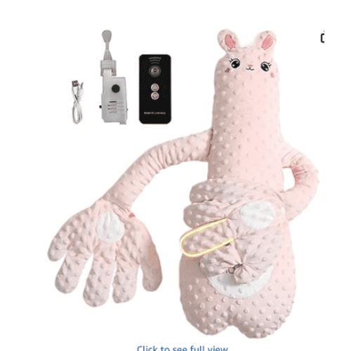 KANOHENO Patting Pillow Soother,Adjustable Mode Interactive Plush,Interactive Patting Companion with Remote Control