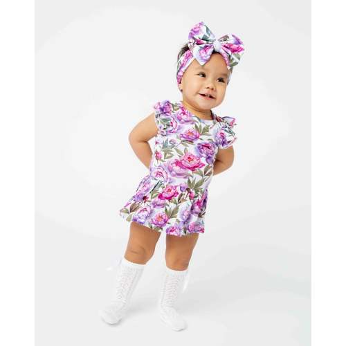 Blooming Peotential Cap Sleeve Ruffle Dress