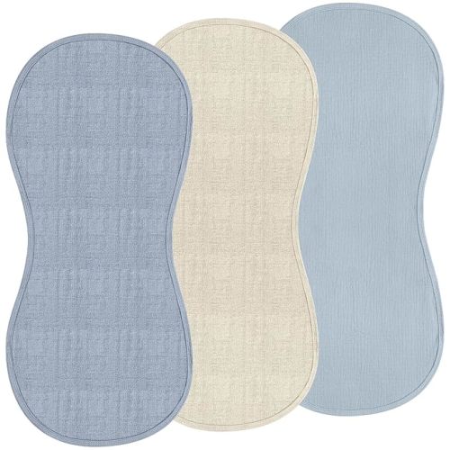 3 Pcs Changing Pad Liners Fits in Peanut Shape Changing Pad Waterproof Diaper Mats Organic Cotton Peanut Mats are Warm on a Baby's Back, Washable Reusable(Elegant Style,Blue)