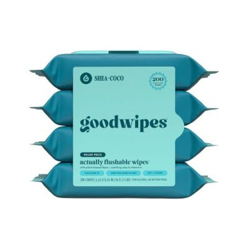 Goodwipes Flushable Personal Wipes - Shea-Coco - 50ct/4pk