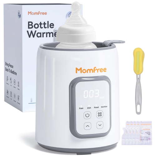 Bottle Warmer, 8-in-1 Fast Baby Bottle Warmer for Breastmilk and Formula,Milk Warmer with Accurate Temperature Control and Automatic Shut-Off,Multifunctional Bottle Warmers for All Bottles,Gray