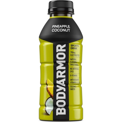 BODYARMOR Sports Drink Sports Beverage, Pineapple Coconut, Coconut Water Hydration, Natural Flavors With Vitamins, Potassium-Packed Electrolytes, Perfect For Athletes, 16 Fl Oz (Pack of 12)