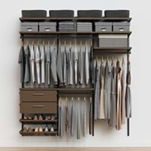 Decor Plus by Elfa 6' Closet with Solid Drawers