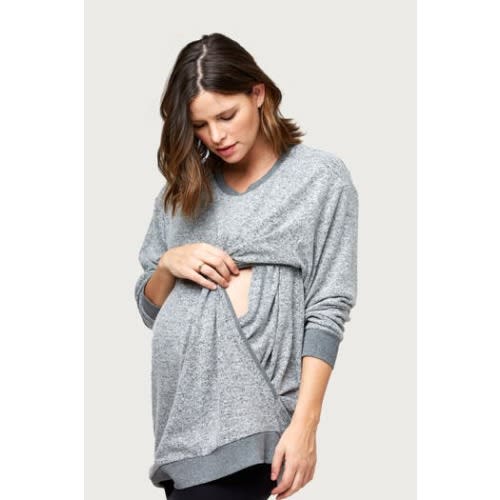 Jo Maternity & Nursing Hooded Sweatshirt, Medium