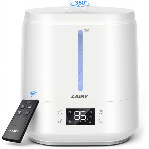 Lairy 6L Top Fill Humidifiers for Bedroom, 28 dB Quiet Supersized Cool Mist Humidifiers for Large Room, Air Humidifier for Home, Night Light, Ultrasonic