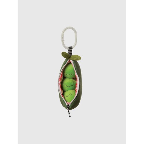 Peas in a Pod Baby Rattle and Squeaker Travel Toy