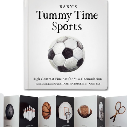 Baby's Tummy Time Sports: High-Contrast Fine Art for Visual Stimulation (Tabitha Paige Children's Book Series)