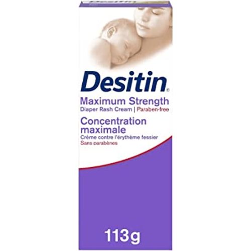 Desitin Diaper Rash Cream for Baby, Zinc Oxide Cream, Maximum Strength, 113g