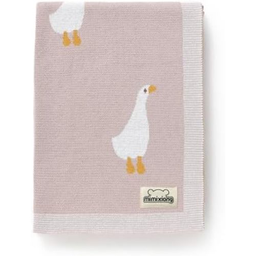 Baby Blanket Knit Receiving Boys Girls Cute Goose Blanket