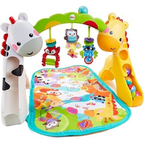 Fisher-Price Baby Playmat Newborn-to-Toddler Play Gym with Music Lights & Activity Toys for Developmental Play Infants Ages 0+ Months