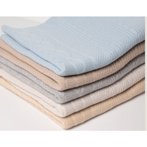 Cashmere Cable Knit Throw | NakedCashmere