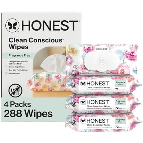 The Honest Company Multi-Use Baby Wipes, Rose Blossom, 288 Count