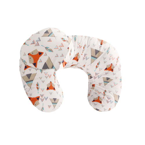 Baby nursing pillow and locator, machine washable U-shaped care and baby support pillow reward head locator