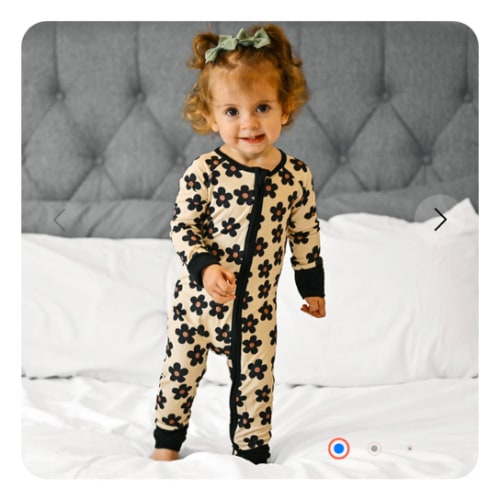 Fancy Prince Black Daisy Baby Bamboo Zipper Romper – FancyPrince