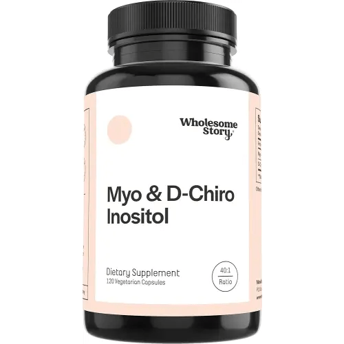 Wholesome Story Myo-Inositol & D-Chiro Inositol Supplement for Women | Fertility Supplements for Hormonal Balance & Ovarian Health Support | Myoinositol | Ideal 40:1 Ratio | 30 Servings