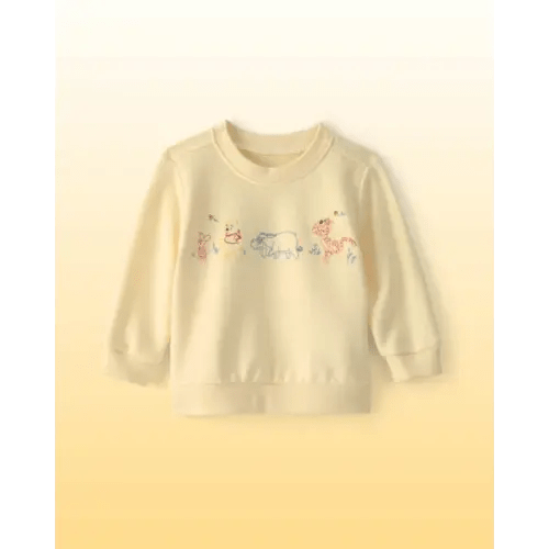 Baby Disney© Winnie the Pooh Embroidered French Terry Pullover Sweatshirt - Yellow - OshKosh B'gosh | Carter's