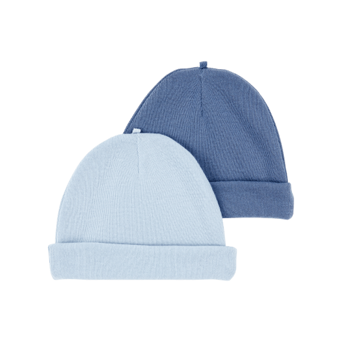 Baby 2-Pack Caps - Blue