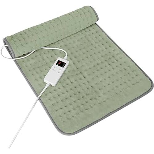 Heating Pad for Full Body Pain Relief 6 Heat Levels 4 Timers Soothes Back, Waist, Neck & Leg Aches Moist Machine Washable Holiday Wellness Gift